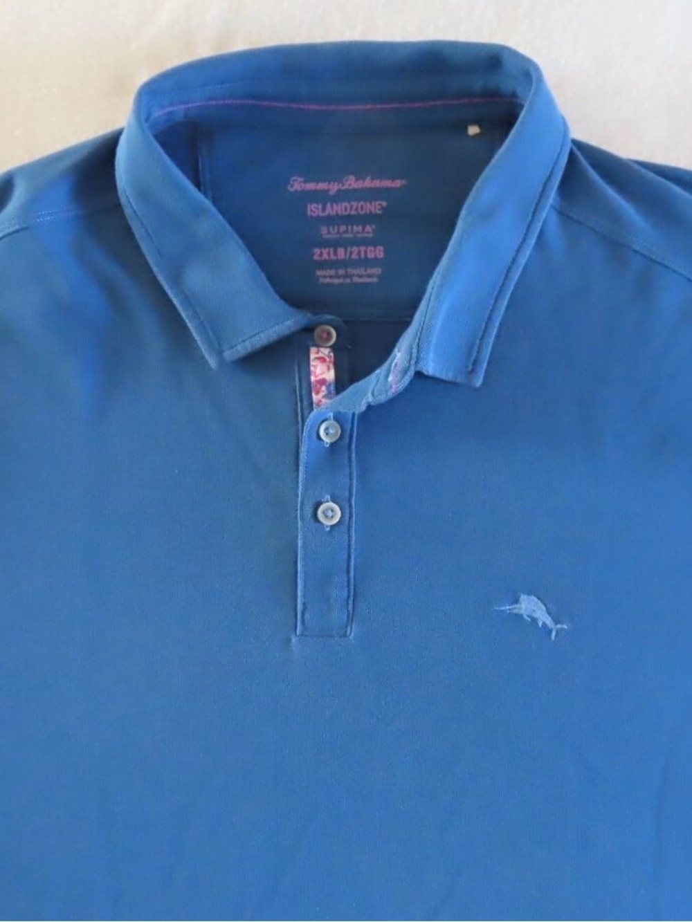 Tommy Bahama IslandZone Supima Polo Shirt – Blue – 2XLB
